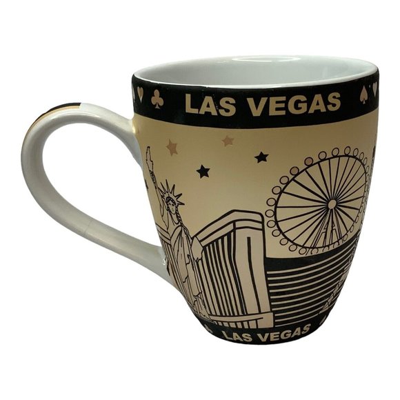 Torkia International Las Vegas Gold Mug Souvenir Casino Background Vegas Sign - Picture 6 of 9